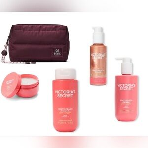 PINK Victoria’s Secret White Peach Mango Bath & Body 5 Piece Gift Set MSRP $129